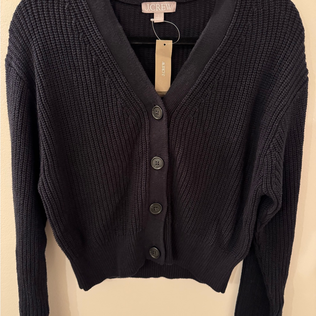 J. Crew Women's Black Button-Up Cardigan